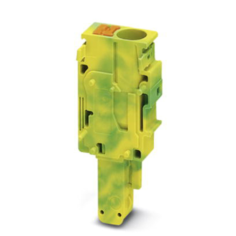 菲尼克斯 针式插头1位接线端子直插式连接灰色PP-H 6/ 1-R GNYE