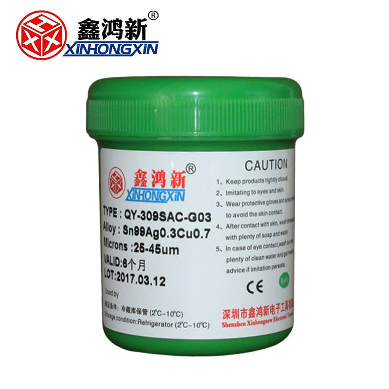 Бессвинцовая паяльная паста Sn99Ag0.3Cu0.7, содержащая серебряную паяльную пасту. Светодиодная экологически чистая паяльная паста. Высокотемпературная паяльная паста SMT.