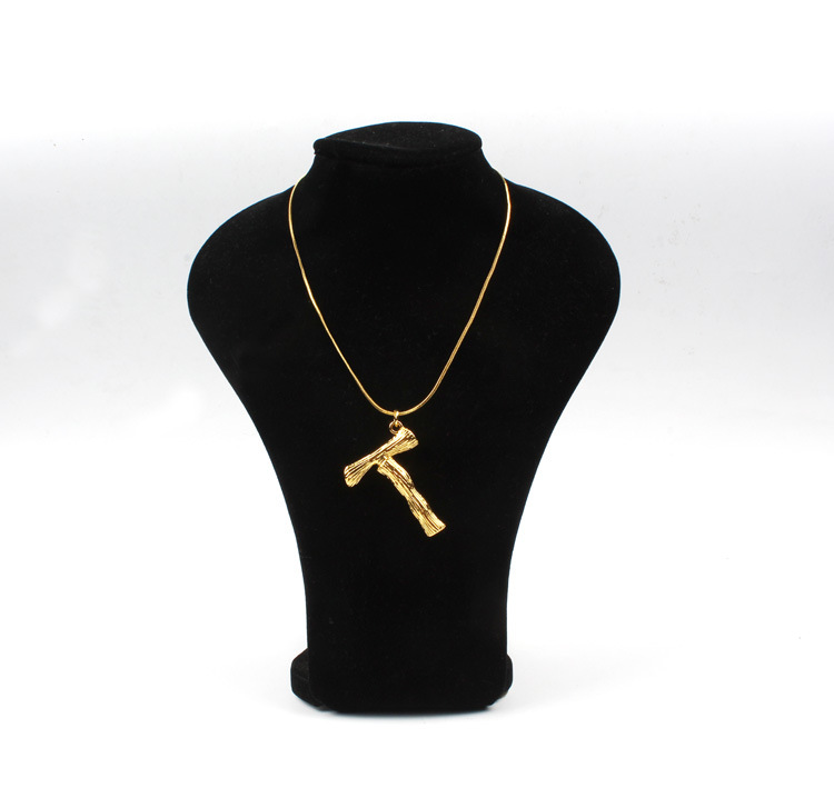 Letter Pattern Unisex Gender Vintage Style Letter Alloy Plating Unisex Pendant Necklace