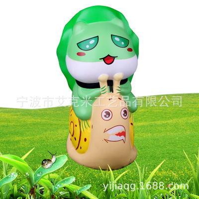 现货新品pu慢回弹玩具 旅行青蛙骑蜗牛 可爱卡通解压玩具|ru