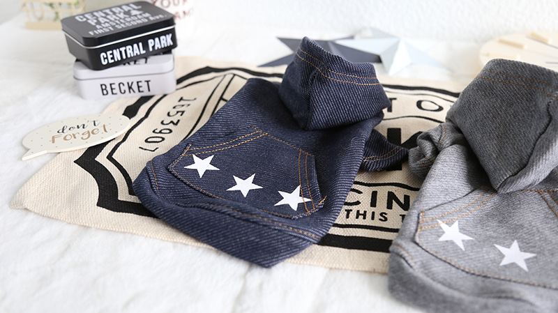 五星口袋带帽衫