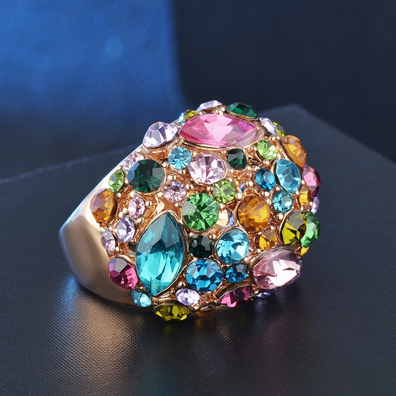 1 Piece Quantity Banquet, Evening Party Occasion Elegant Luxurious Geometric Rhinestones Alloy Wholesale Rings