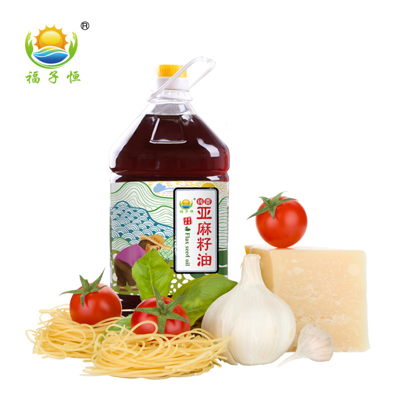 福子恒5L亚麻籽油初榨月子油张家口纯胡麻油食用油孕产妇婴儿中秋