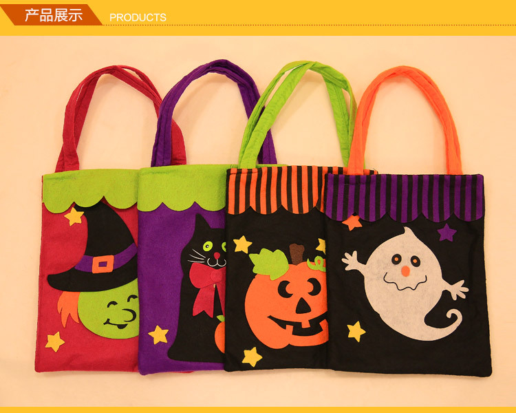 Wholesale Non-woven Stickers Tote Bag Halloween Decoration Supplies Nihaojewelry display picture 5