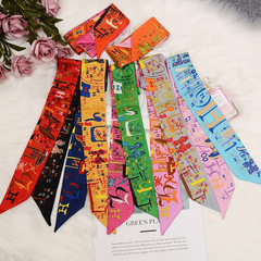 Spring/Summer New Arrival: European & American Style Authentic Silk Scarves for Women – Printed Twill Handbags, Small Ribbon Bag Straps, and Hairbands—Wholesale