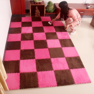 Factory wholesale eva foam Suede a living room Mosaic carpet customized children crawl colour Mosaic carpet
