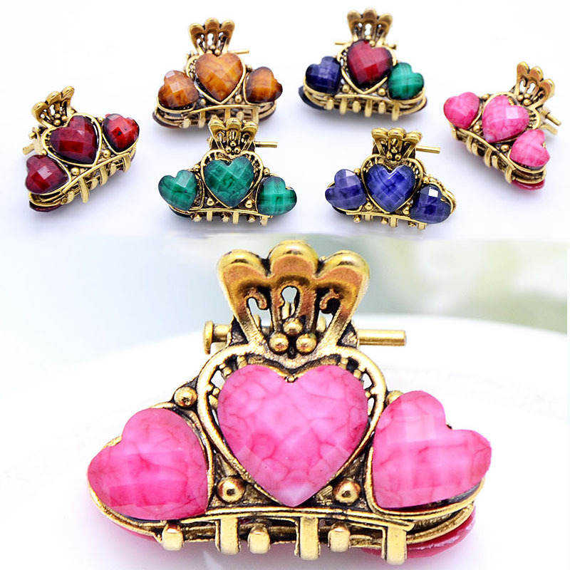 复古小抓夹发饰 金属镂空小夹子 留海夹怪手发夹二元店饰品头饰|ms