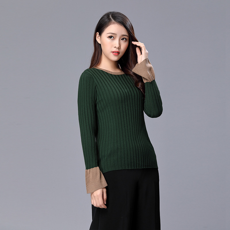 韓依優品2018女裝羊毛衫女2018秋冬品牌女裝專櫃針織衫女秋冬