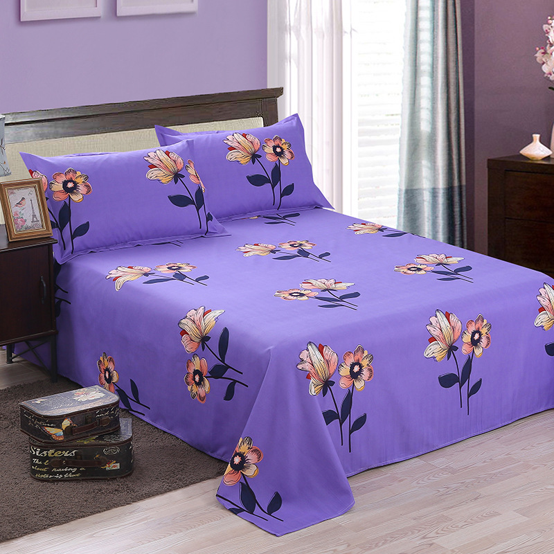 斜纹磨毛欧美风床单 厂家直销植物羊绒床单礼品商超团购一件代发