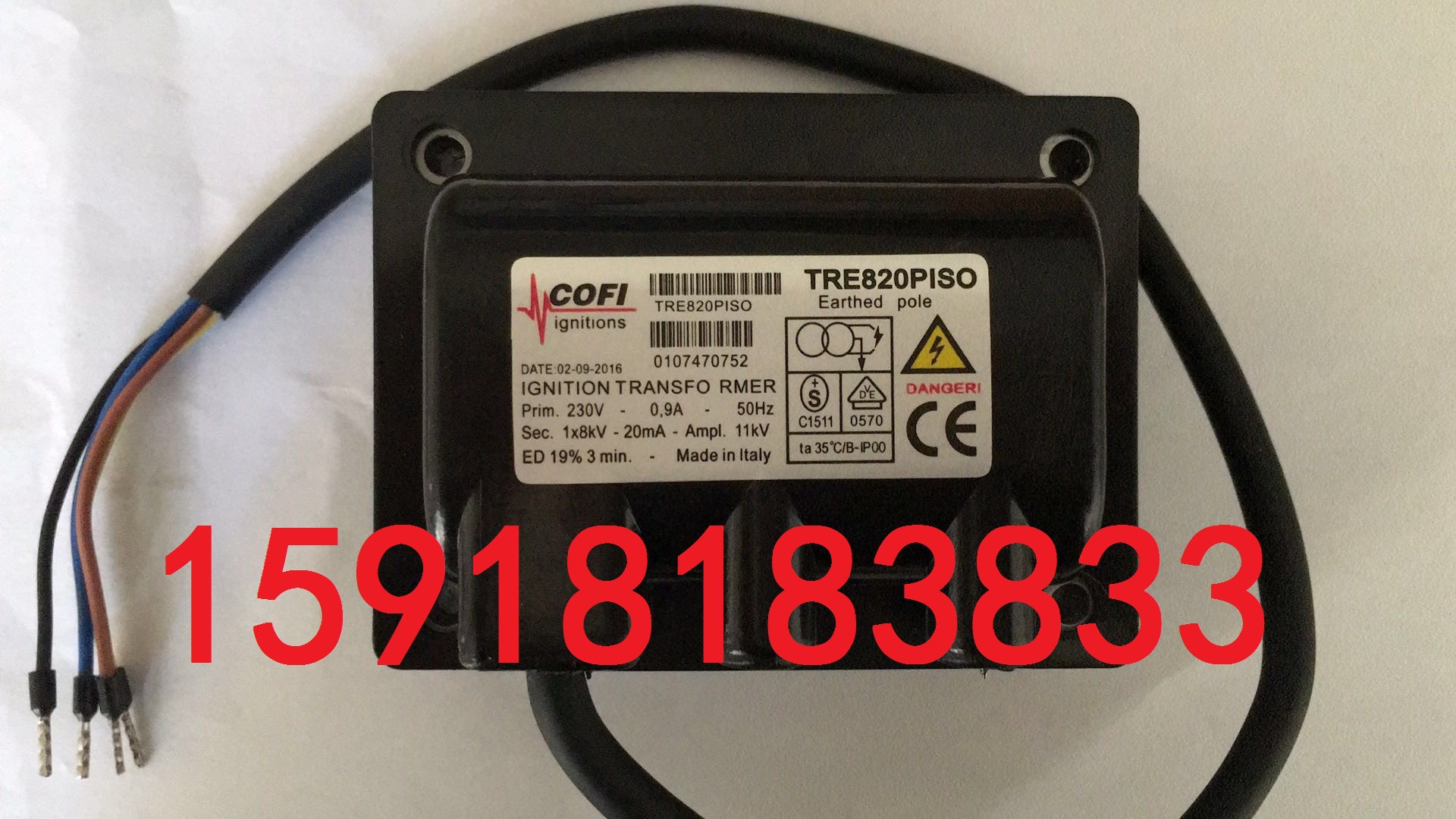 正品 COFI意大利科菲TRE820P点火高压包TRE820P/4 点火变压器