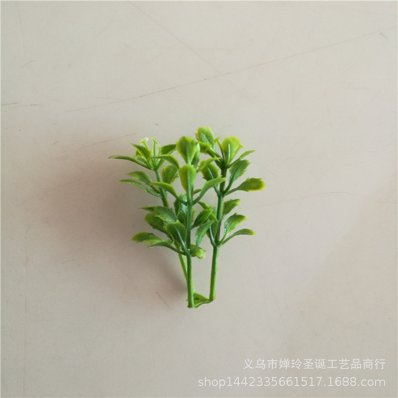 仿真植物塑料水草 5厘米三叉小草 盆景盆栽装饰小草 草坪草批发