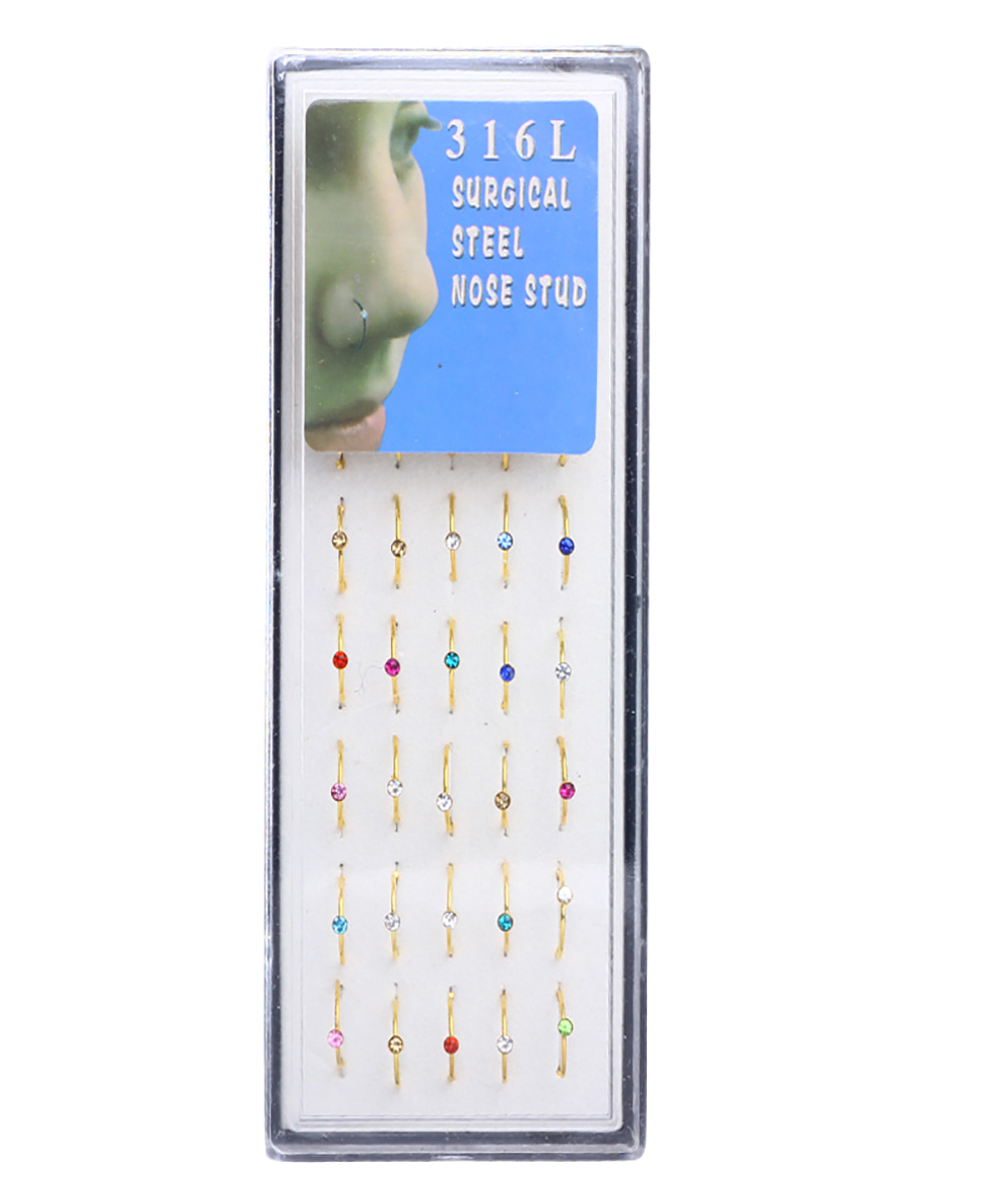 Silver pointed spike labret stud material detail