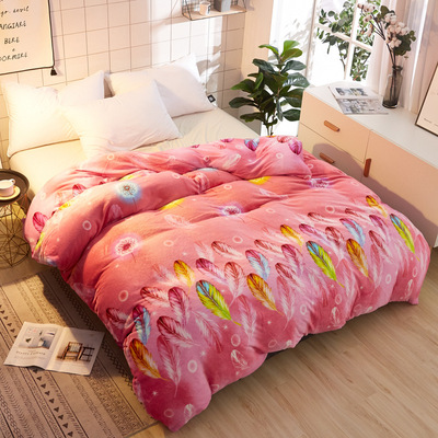秋冬加厚法萊絨單被套卡通珊瑚絨法蘭絨被罩學生單人1.5米1.8米床