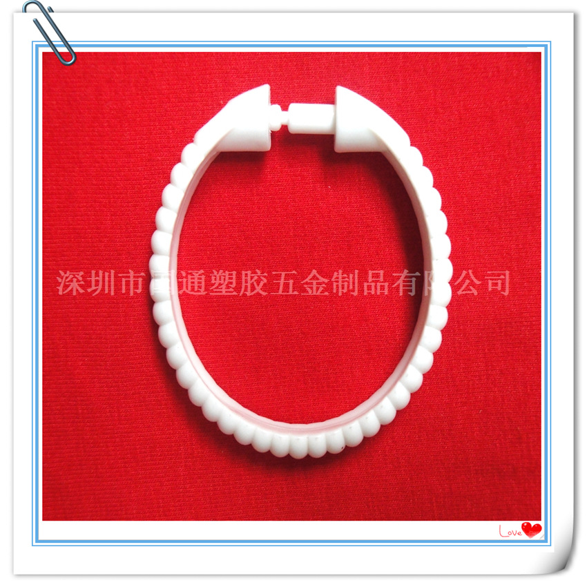 塑料浴帘环 国通圆形浴帘钩子 6CM浴帘钩 圆圈窗帘环全新材料