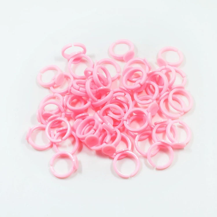 Children's hair accessory handmade, fuchsia plastic ring, accessories, DIY
