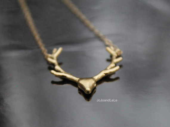 Simple Antler Necklace Christmas Elk Reindeer Pendant Necklace Female Clavicle Chain Fawn Antler Necklace Wholesale display picture 32