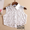 False collar, lace universal shirt, autumn decorations, white sweater, Korean style