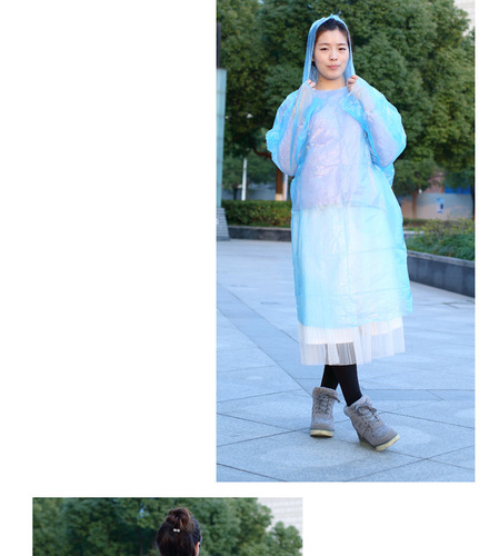 Disposable raincoat wholesale outdoor travel mountaineering portable thickened adult transparent poncho ultra-light men and women with hood