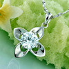 Platinum golden fashionable accessory, wholesale, silver 925 sample, Korean style, four-leaf clover