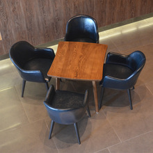 厂家供应奶茶店桌椅 餐厅清吧咖啡厅餐桌椅组合扶手奶茶店桌椅