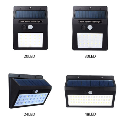 amazon跨境太阳能灯LED人体感应壁灯户外庭院灯墙壁灯路灯感应灯|ms