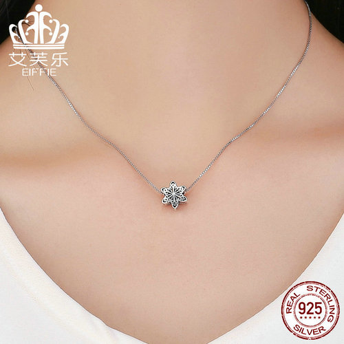 Avle foreign trade supply winter snowflake gift for girlfriend S925 sterling silver bracelet silver beads SCC719