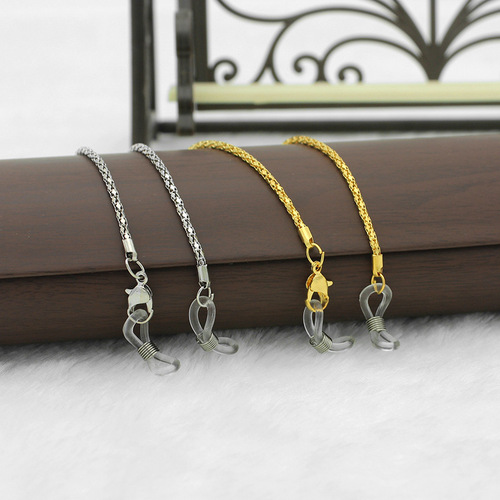 Metal glasses chain, hollow glasses rope lanyard, anti-slip, anti-falling protective rope, adjustable eye accessories wholesale