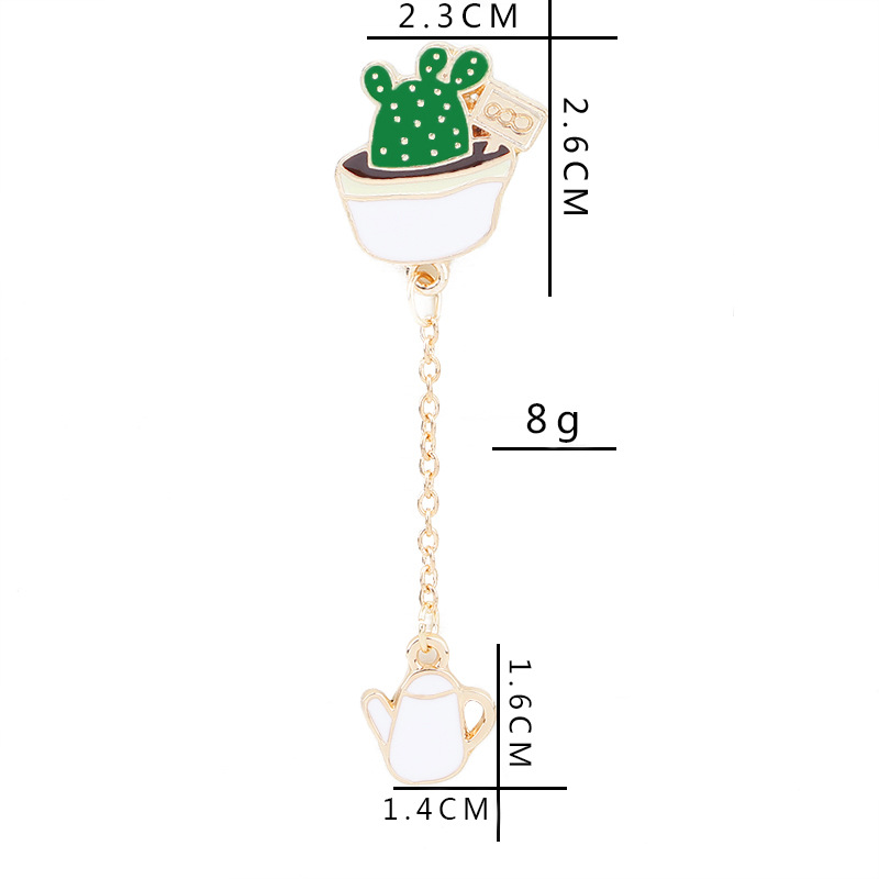 Fashion New Cartoon Cactus Plant Brooch Set display picture 27