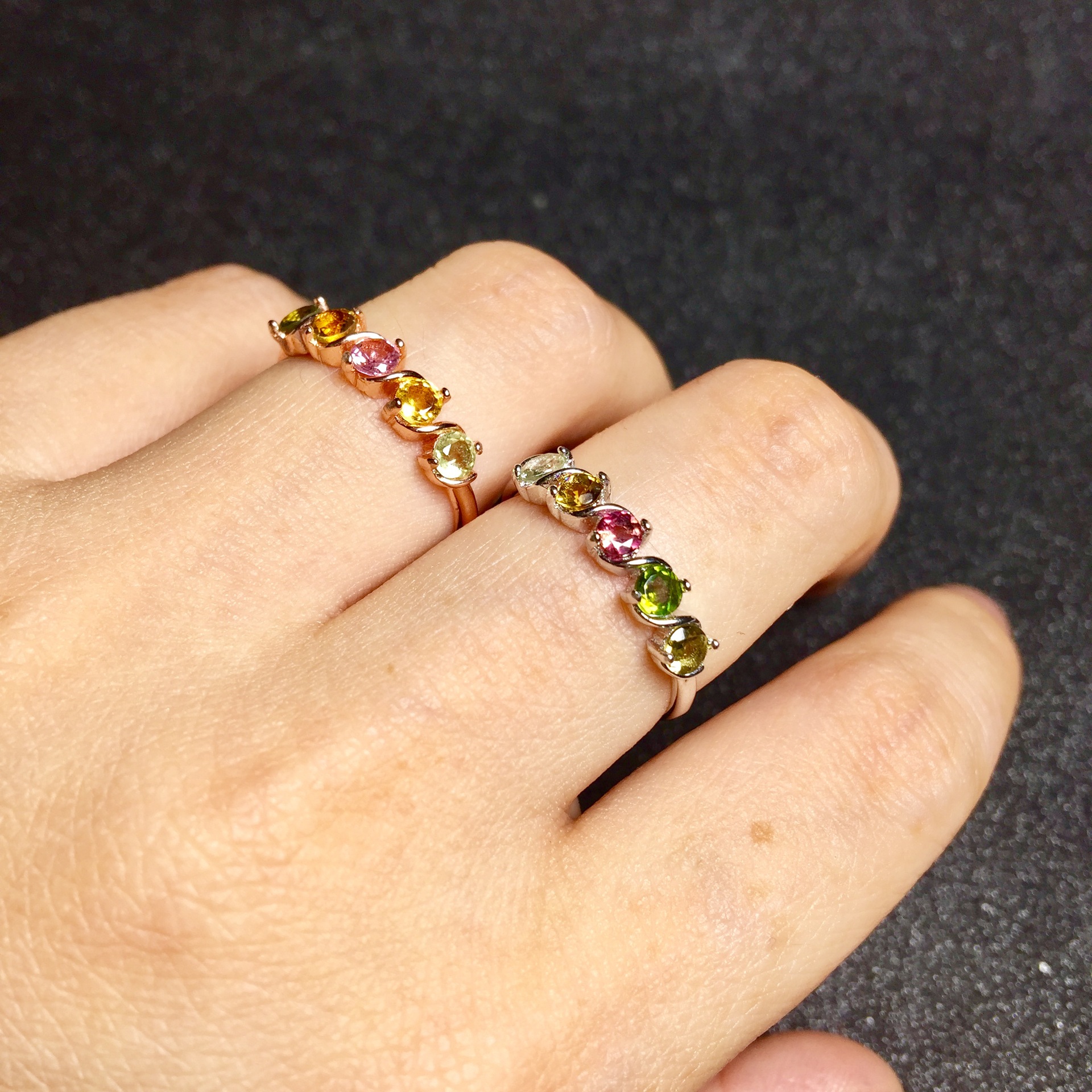 Simple Style Oval Flower Sterling Silver Inlay Natural Stone Rings 1 Piece