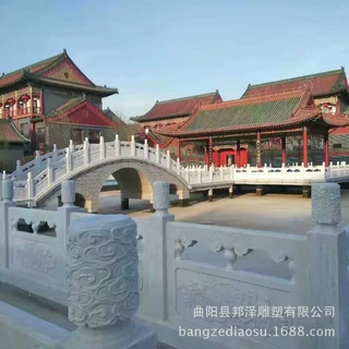 定制石栏杆浮雕面仿古石栏杆庭院寺庙别墅广场石护栏花岗岩石栏板