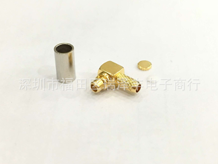 供应MMCX-JW-1.5公弯头接RG174 RG316同轴连接器
