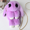 Fashionable children's plush rabbit, chain, bag strap, worn on the shoulder