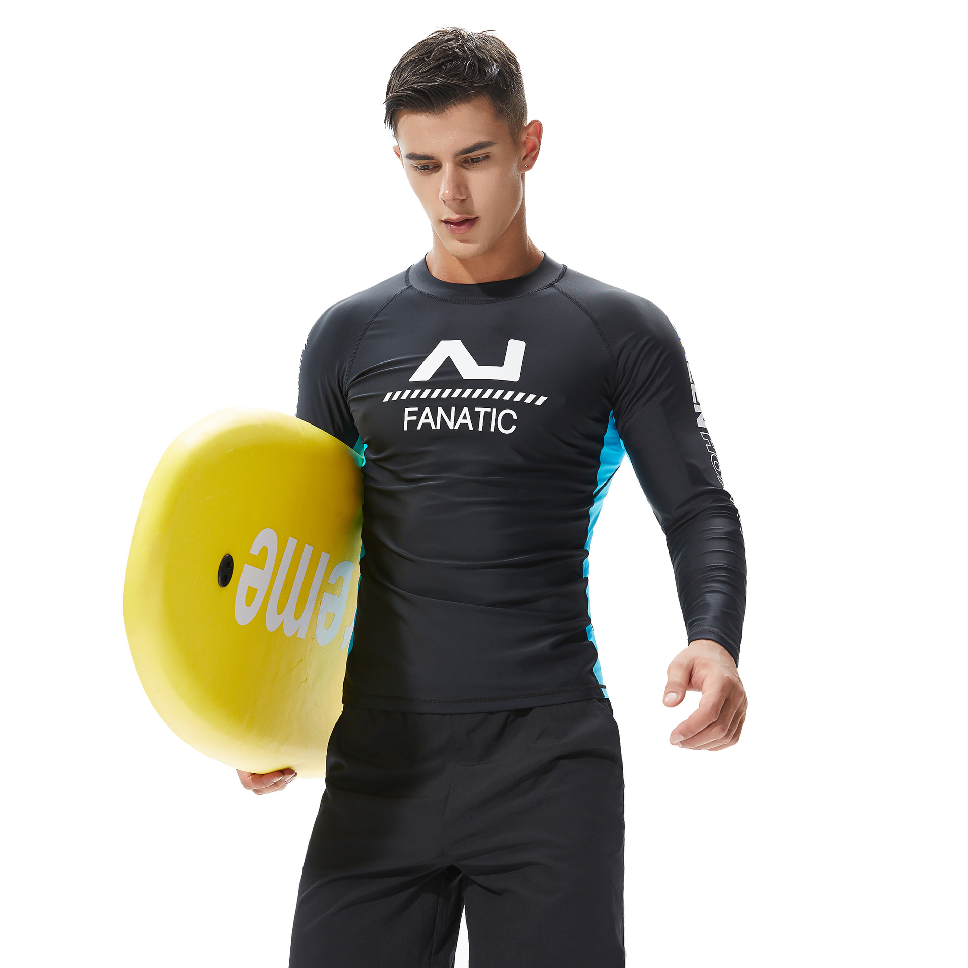 TAUWELLSpecial For Men's One-piece Swimsuit Solid Color Surfing Suit Tight Quick-drying Ready Stock