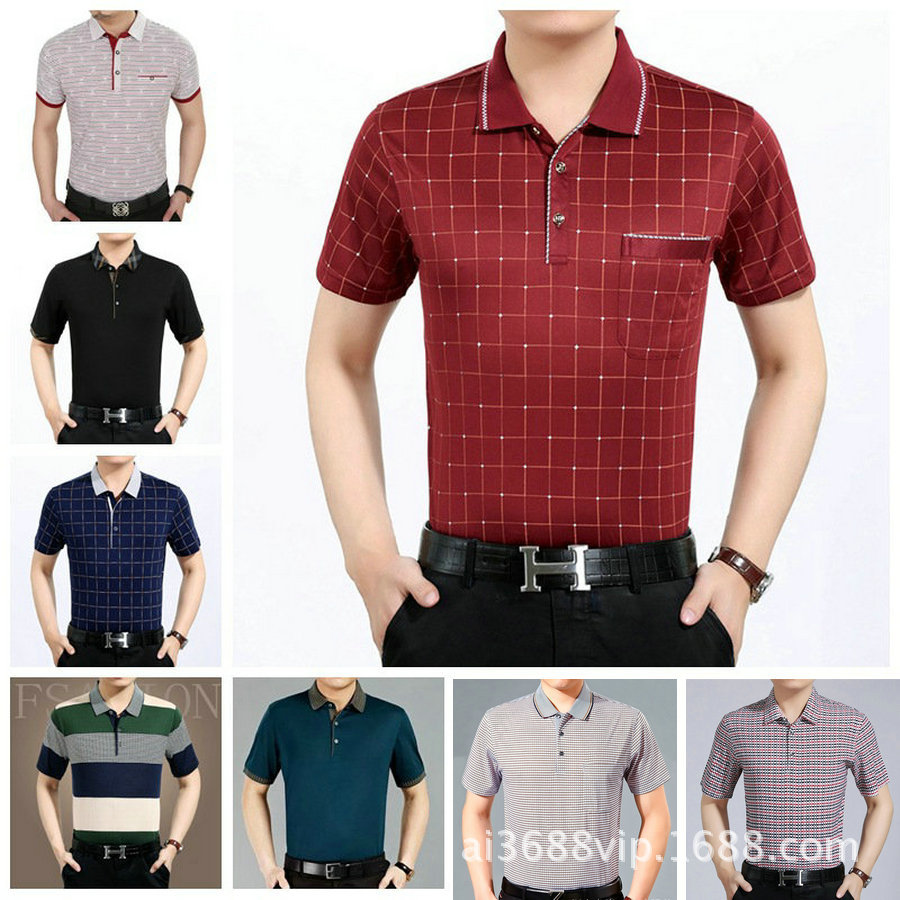 低价处理库存服装 东莞厂家清仓休闲外贸男装翻领POLOt恤原单尾货