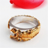 Golden ring suitable for men and women, wish, 18 carat