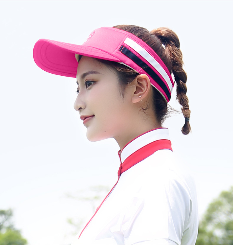Mũ golf không đỉnh nữ PGM – Mũ che nắng thể thao thoáng khí — MZ017 màu trắng, MZ017 đỏ hoa hồng, MZ017 Màu Đỏ, MZ017 màu xanh hải quân chi tiết 17