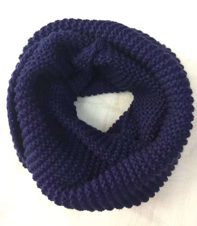 Winter Knitting Wool Scarf Women's Warm Thick Solid Color Couple Scarf