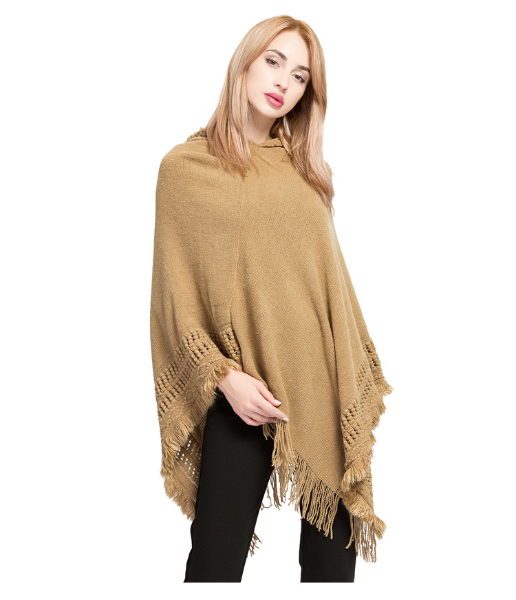 速卖通亚马逊热卖 大码针织套头衫批发 冬季仿羊绒披