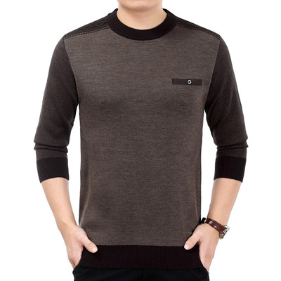 Autumn and winter new pattern Long sleeve Men's Cardigan leisure time Socket Sweater Youth men's wear Long sleeve T-shirts man sweater