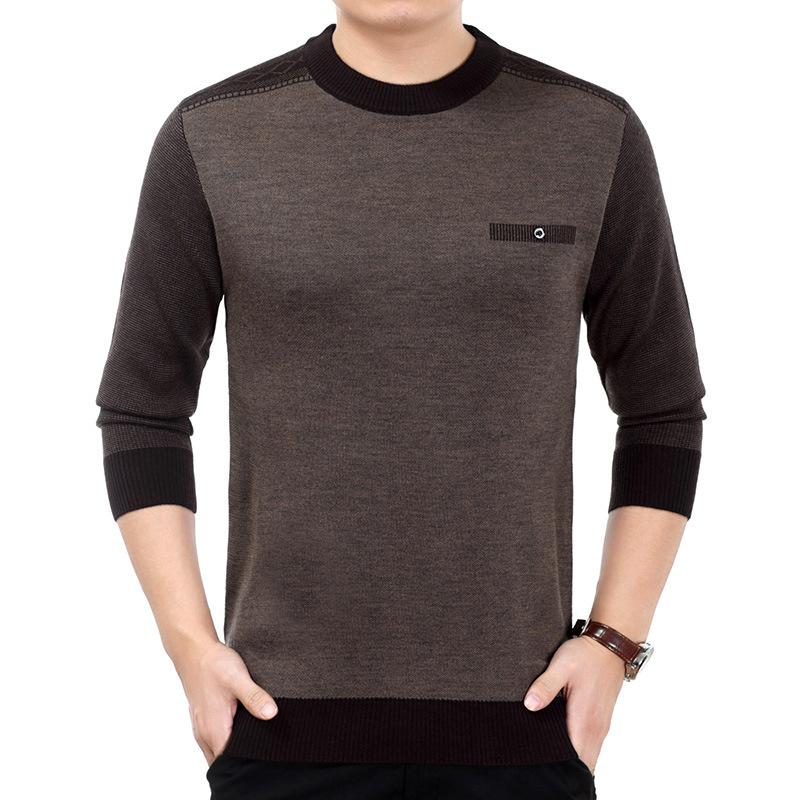 Autumn and winter new pattern Long sleeve Men's Cardigan leisure time Socket Sweater Youth men's wear Long sleeve T-shirts man sweater