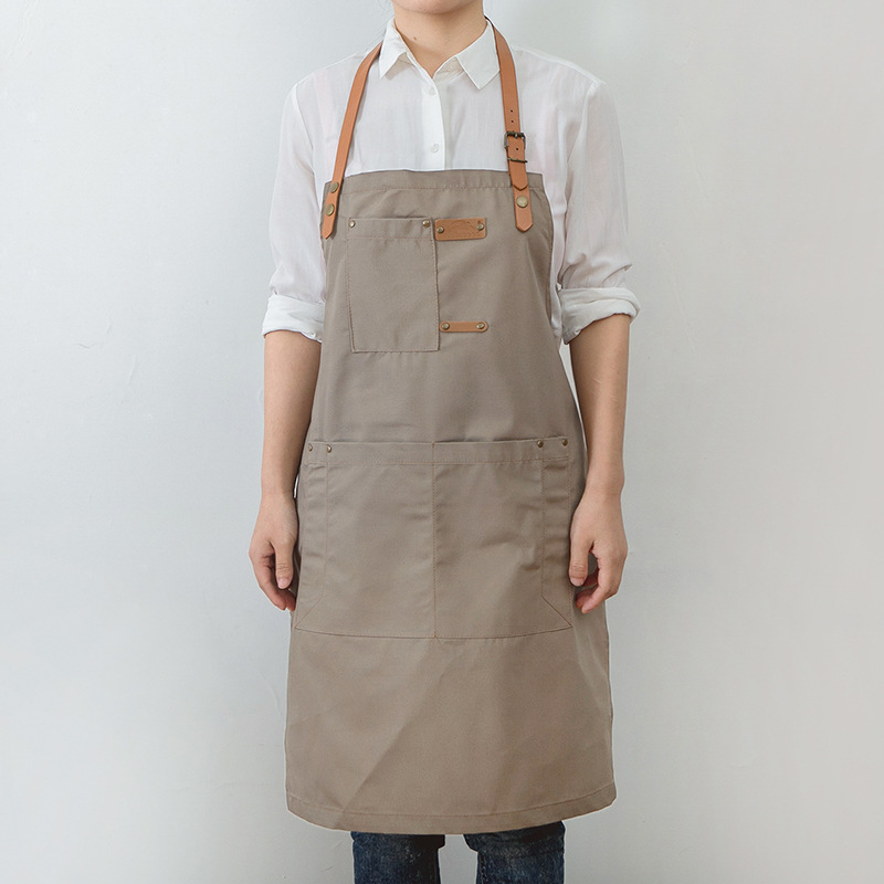 Estilo japonés estilo simple cocina limpieza café estudio panadería hornear ropa de trabajo delantal logotipo personalizable