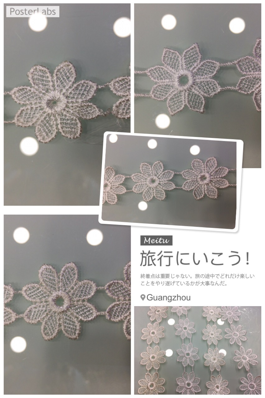 涤光条码  八叶太阳花  水溶花边