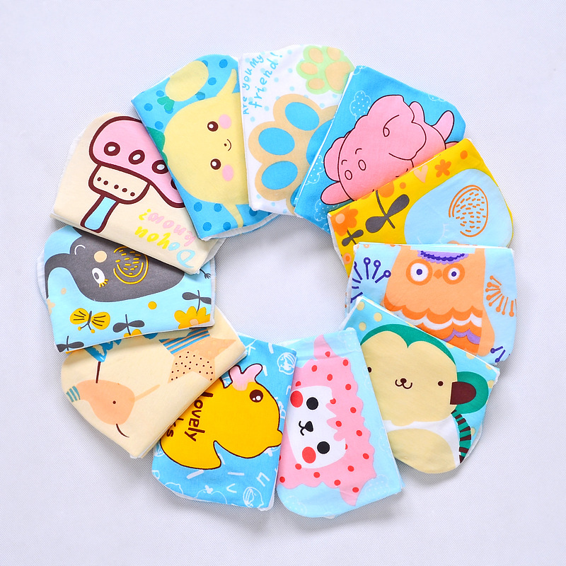 颜色随机卡通隔汗巾吸汗巾棉 新款卡通可爱小毛巾 一件代发