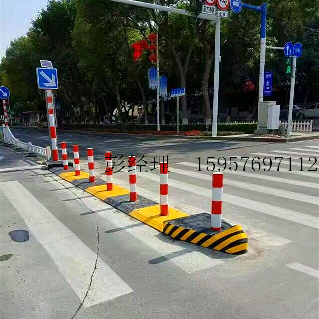 宏桥人行橡胶安全岛安全设施