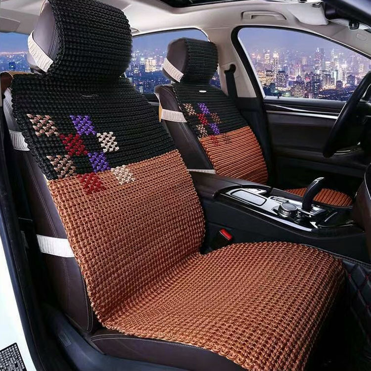 汽车坐垫夏季手编凉垫套装通用座垫货车垫子夏天透气凉席冰丝凉滑