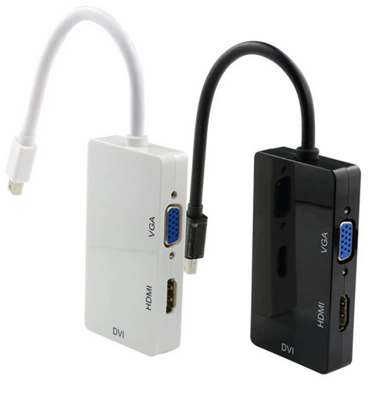 Заводская прямые продажи минидп три-в-один минидп к DVI+HDMI+VGA три-в-один прямоугольник