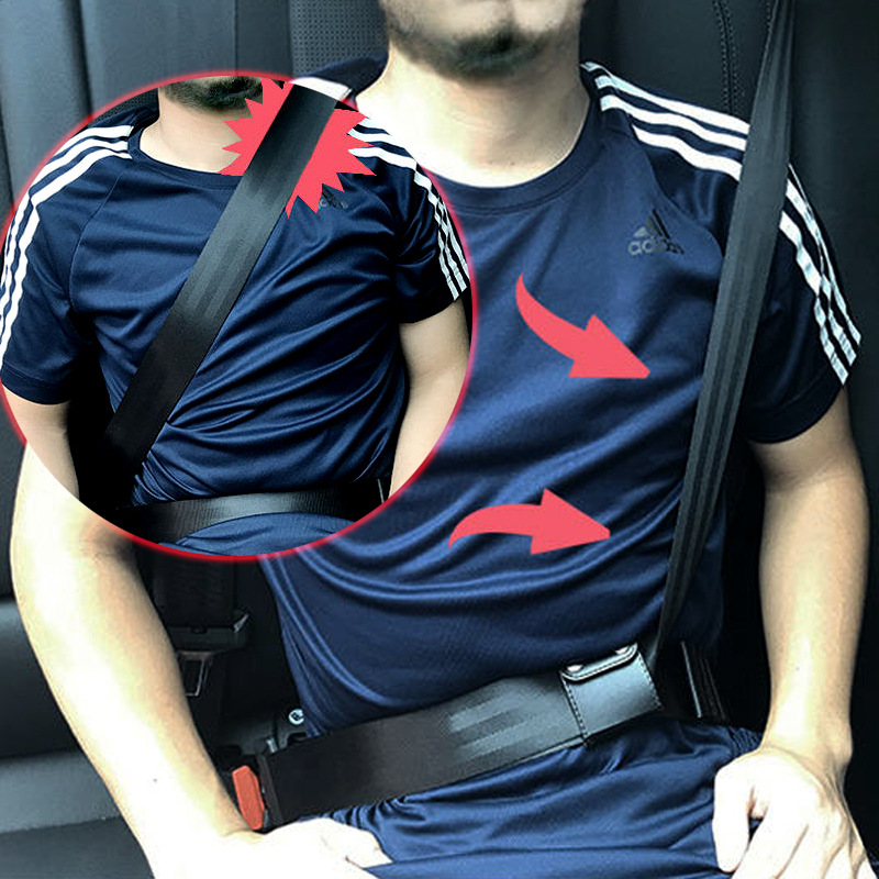 新款汽车用品儿童安全带调节固定器创意肩带调整器皮革护肩套卡扣