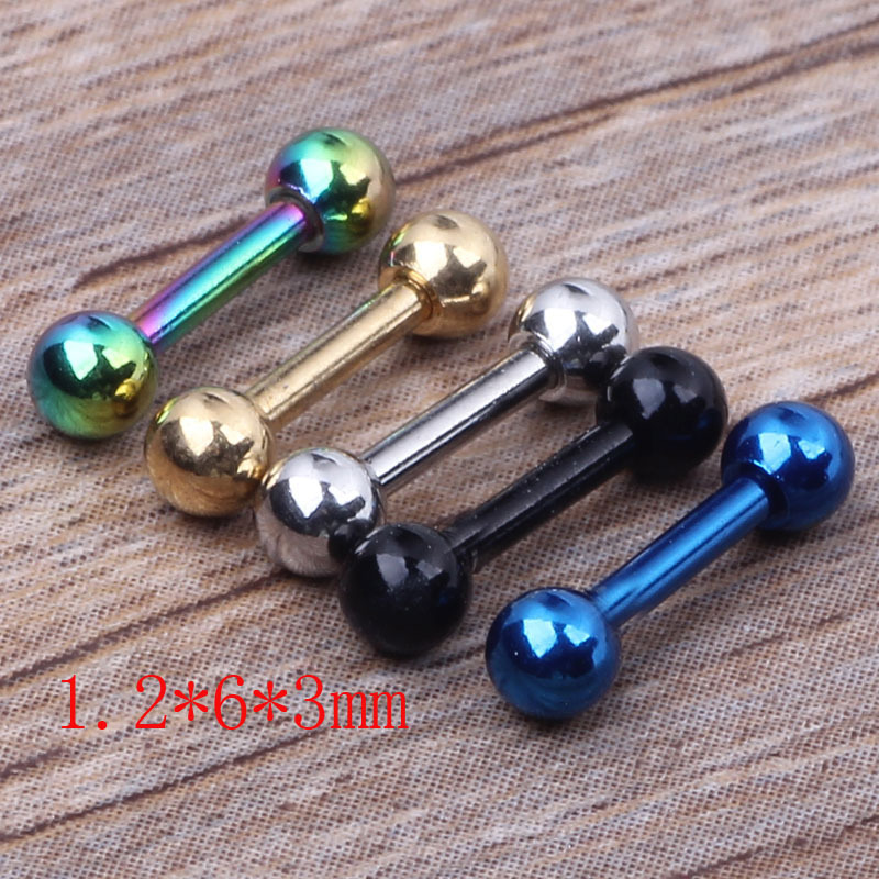 Pointed titanium steel lip stud product view