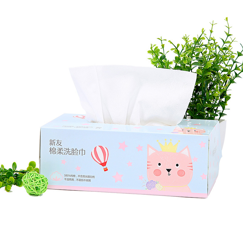 一次性婴儿干湿两用巾80抽纯棉时代棉柔巾洗脸洁面巾卸妆巾批发05