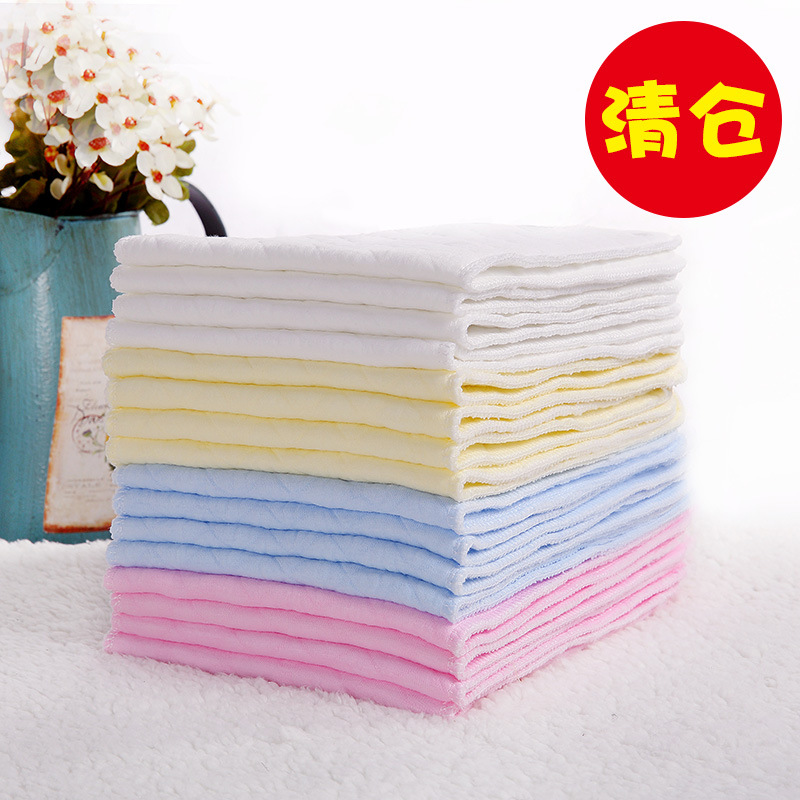 3層 6層寶寶彩色加棉尿片 免折疊嬰兒彩棉透氣尿布生態棉尿布批發